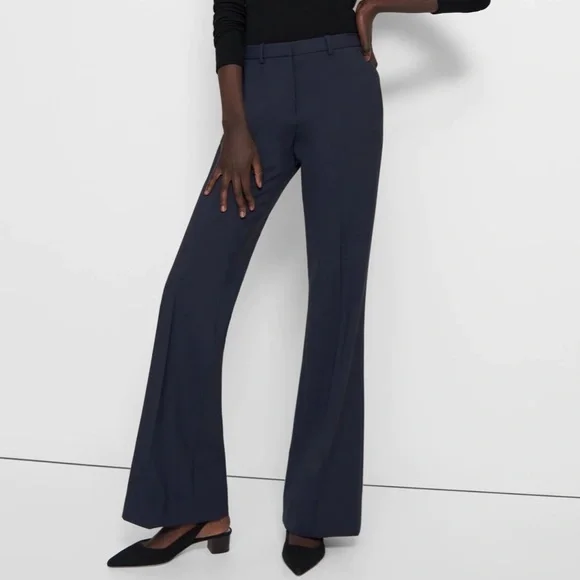 knee length dresses for ladies Tapered-Fit Stretch Dress Pants for Tall Men in Marine Navy 38 / 38 / Marine Navy
